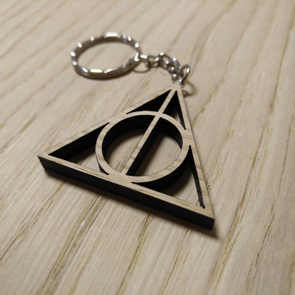 Lasercut wooden keyring keychain. Wizard horcrux