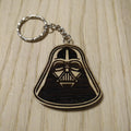 Lasercut wooden keyring keychain. Dark lord