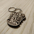 Lasercut wooden keyring keychain. house Gryffindor
