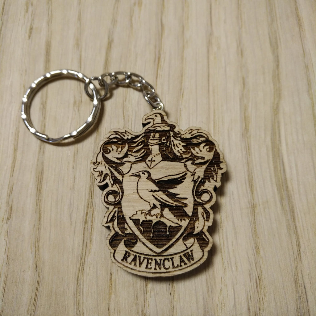 Lasercut wooden keyring keychain. house Ravenclaw