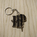 Lasercut wooden keyring keychain. Harry Potter initials