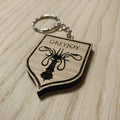 Lasercut wooden keyring keychain. Greyjoy