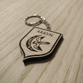 Lasercut wooden keyring keychain. house Arryn