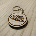 Lasercut wooden keyring keychain. Batman 1960s