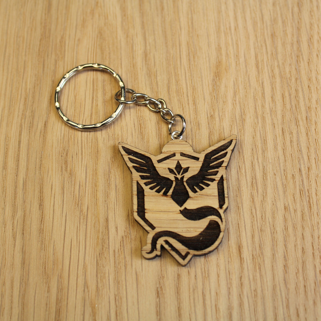 Lasercut wooden keyring keychain. Trainer Mystic