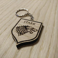 Lasercut wooden keyring keychain. House Stark