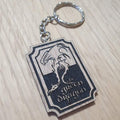 Lasercut wooden keyring keychain. LOTR Green Dragon