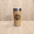 Lasercut Travel Mug   - S-Steel with 100% Bamboo exterior - Bioshock