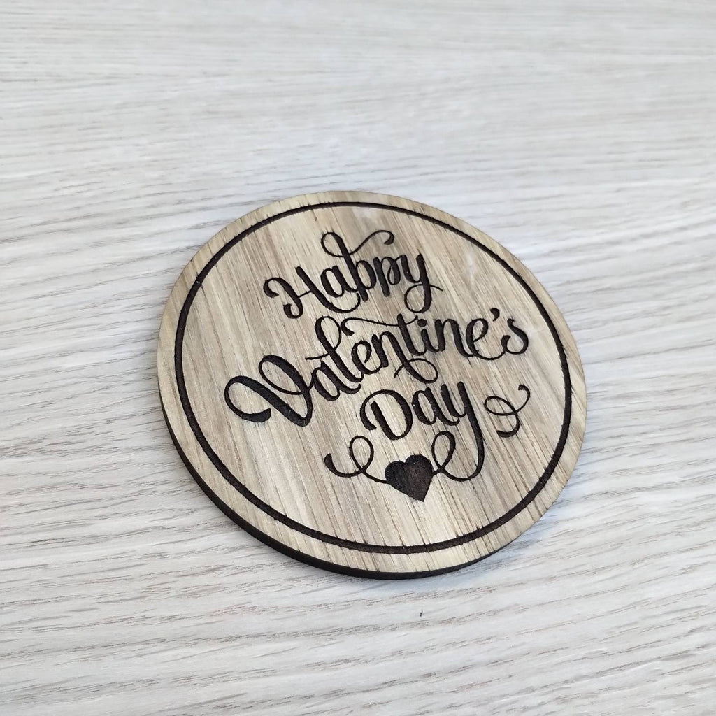 Laser cut wooden coaster. Happy Valentine's day  - Unique love Gift  Valentine lasercut