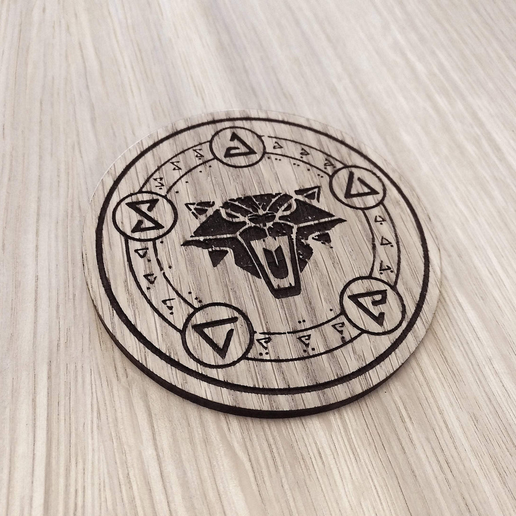 Laser cut wooden coaster. Witcher   - Unique Gift lasercut