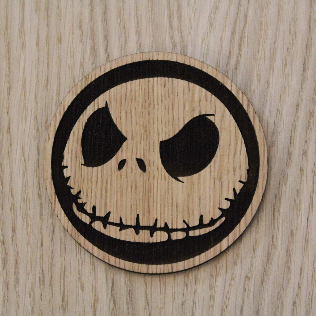 Laser cut wooden coaster. Jack Skellington pumpkin king  Nightmare before Chirstmas  - Unique Gift lasercut