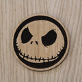 Laser cut wooden coaster. Jack Skellington pumpkin king  Nightmare before Chirstmas  - Unique Gift lasercut