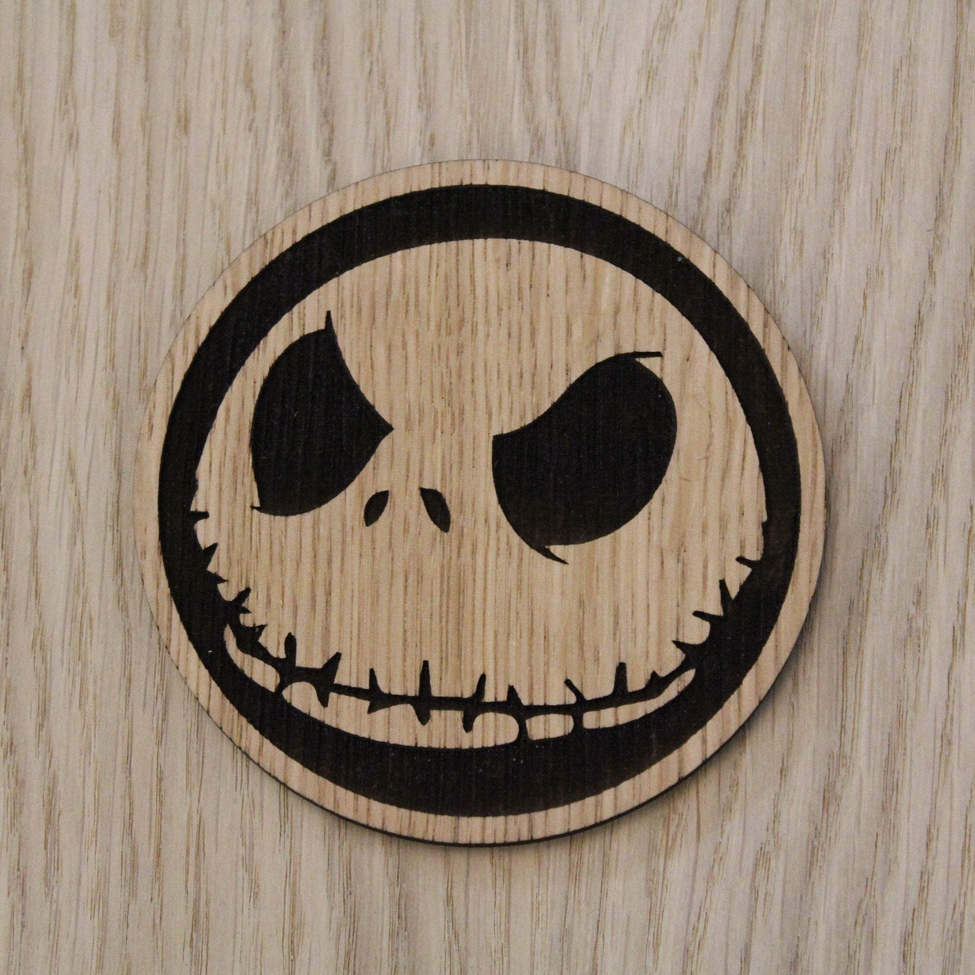 Laser cut wooden coaster. Jack Skellington pumpkin king  Nightmare before Chirstmas  - Unique Gift lasercut