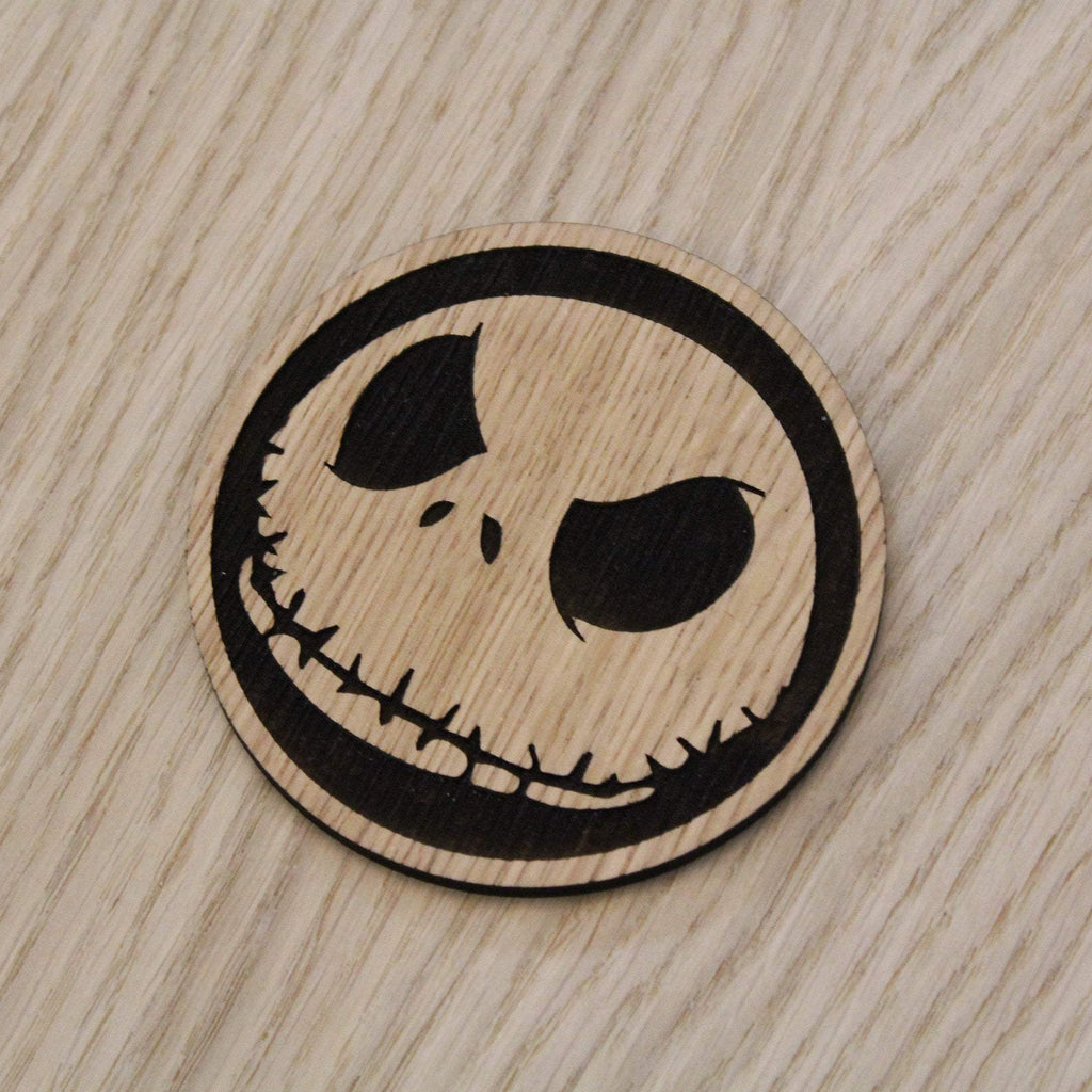 Laser cut wooden coaster. Jack Skellington pumpkin king  Nightmare before Chirstmas  - Unique Gift lasercut