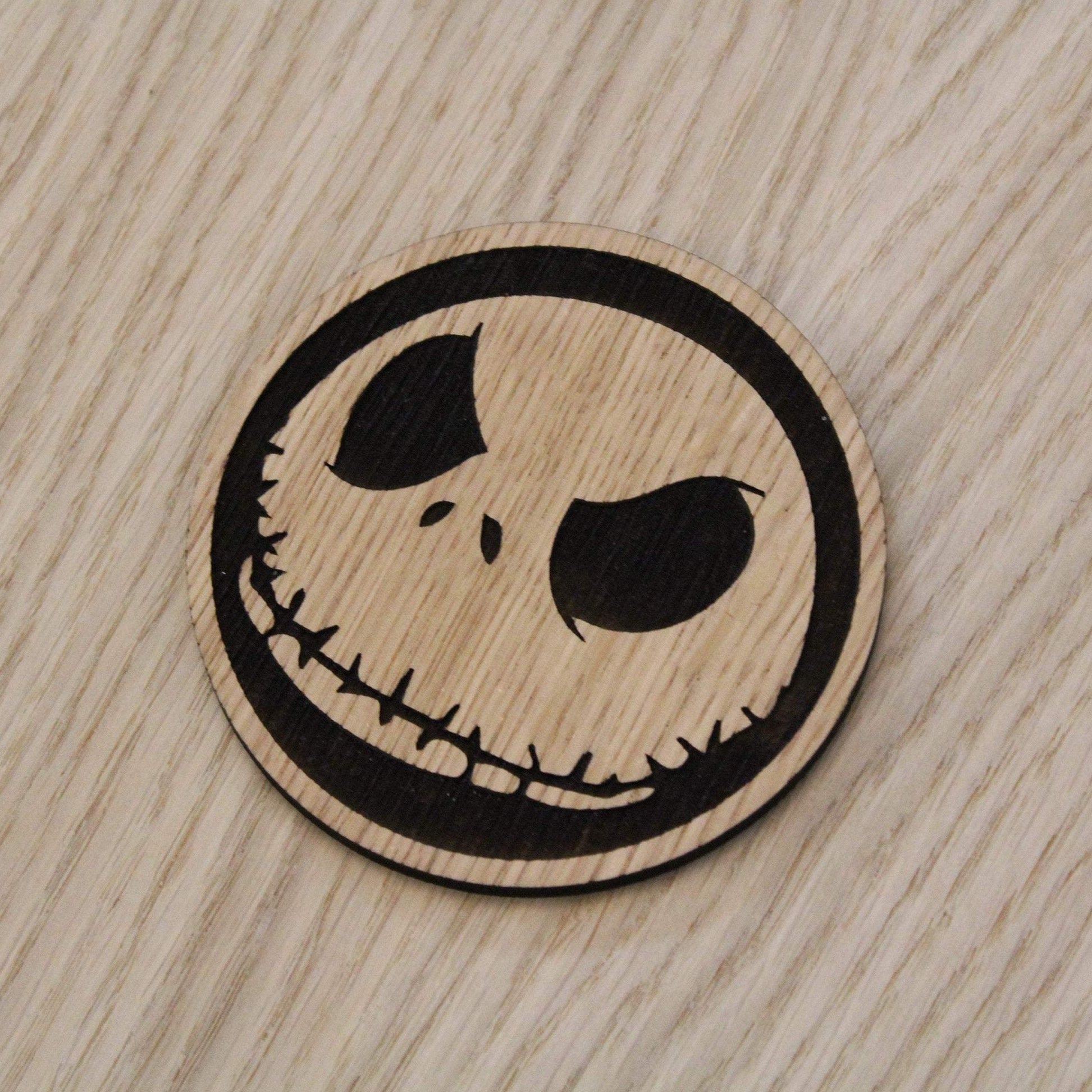Laser cut wooden coaster. Jack Skellington pumpkin king  Nightmare before Chirstmas  - Unique Gift lasercut