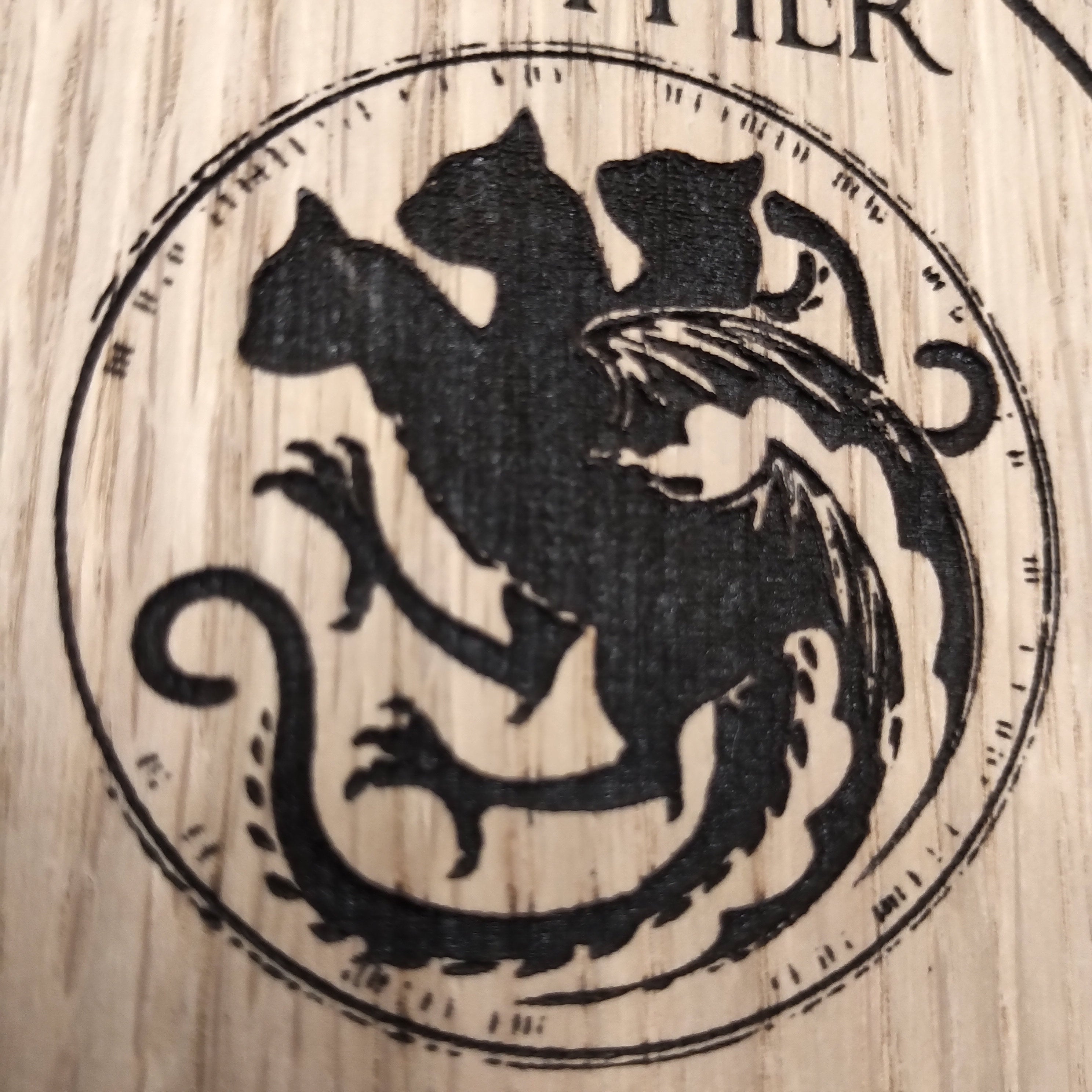Laser cut wooden coaster.  Pun for pets Mother of Cats - Unique Gift lasercut