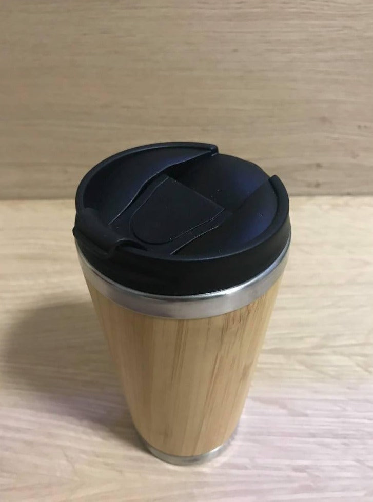 Lasercut Travel Mug   - Bamboo Eco Friendly  - Ellie fern butterfly tattoo TLOU2 last of us - Unique Gift