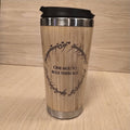 Lasercut Travel Mug - Bamboo Eco Friendly - LOTR One mug to rule them all. Lord of the rings inspired- Unique Gift for him her friend