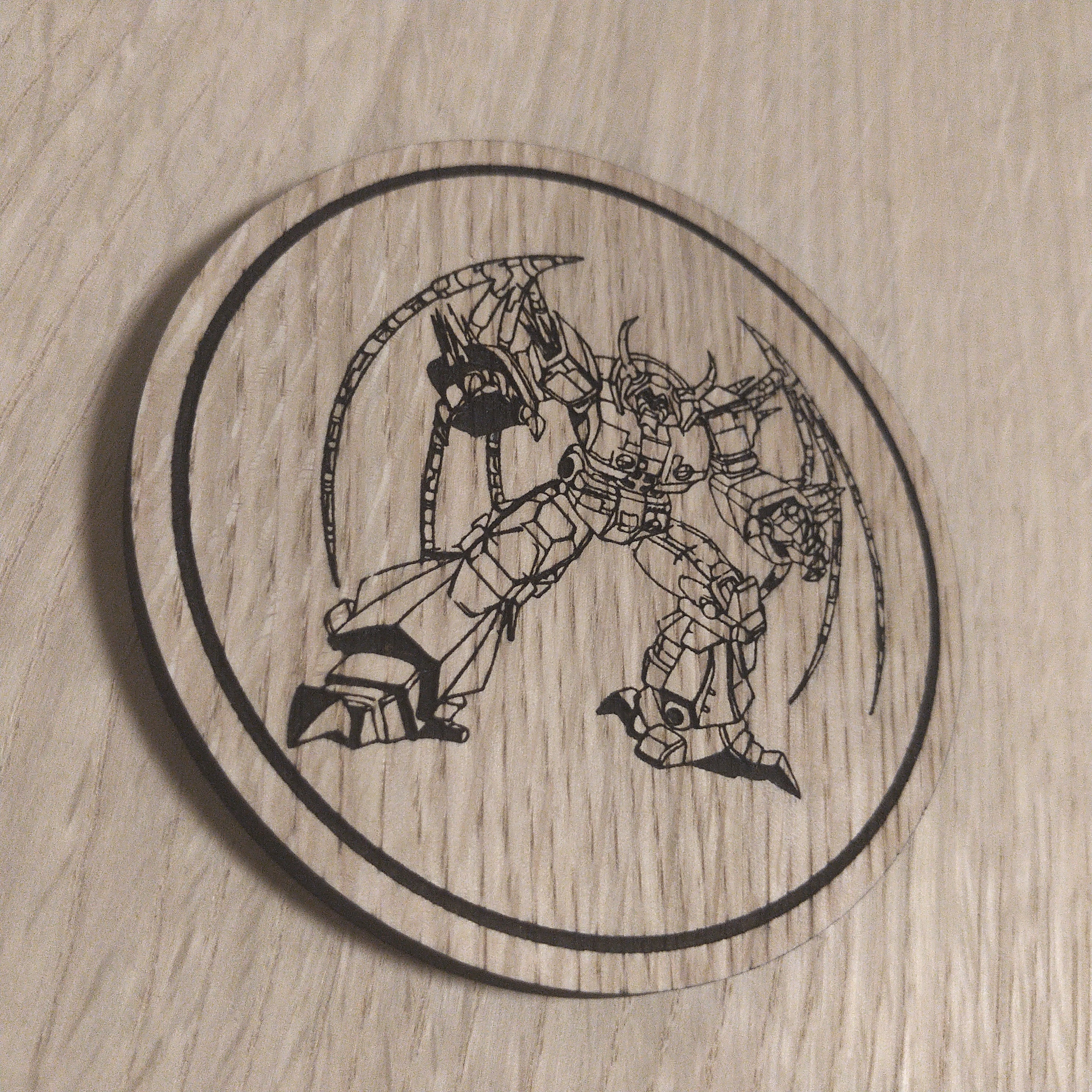 Laser cut wooden coaster. Transformers Unicron planet devourer   - Unique Gift lasercut