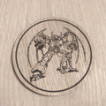 Laser cut wooden coaster. Transformers Unicron planet devourer   - Unique Gift lasercut