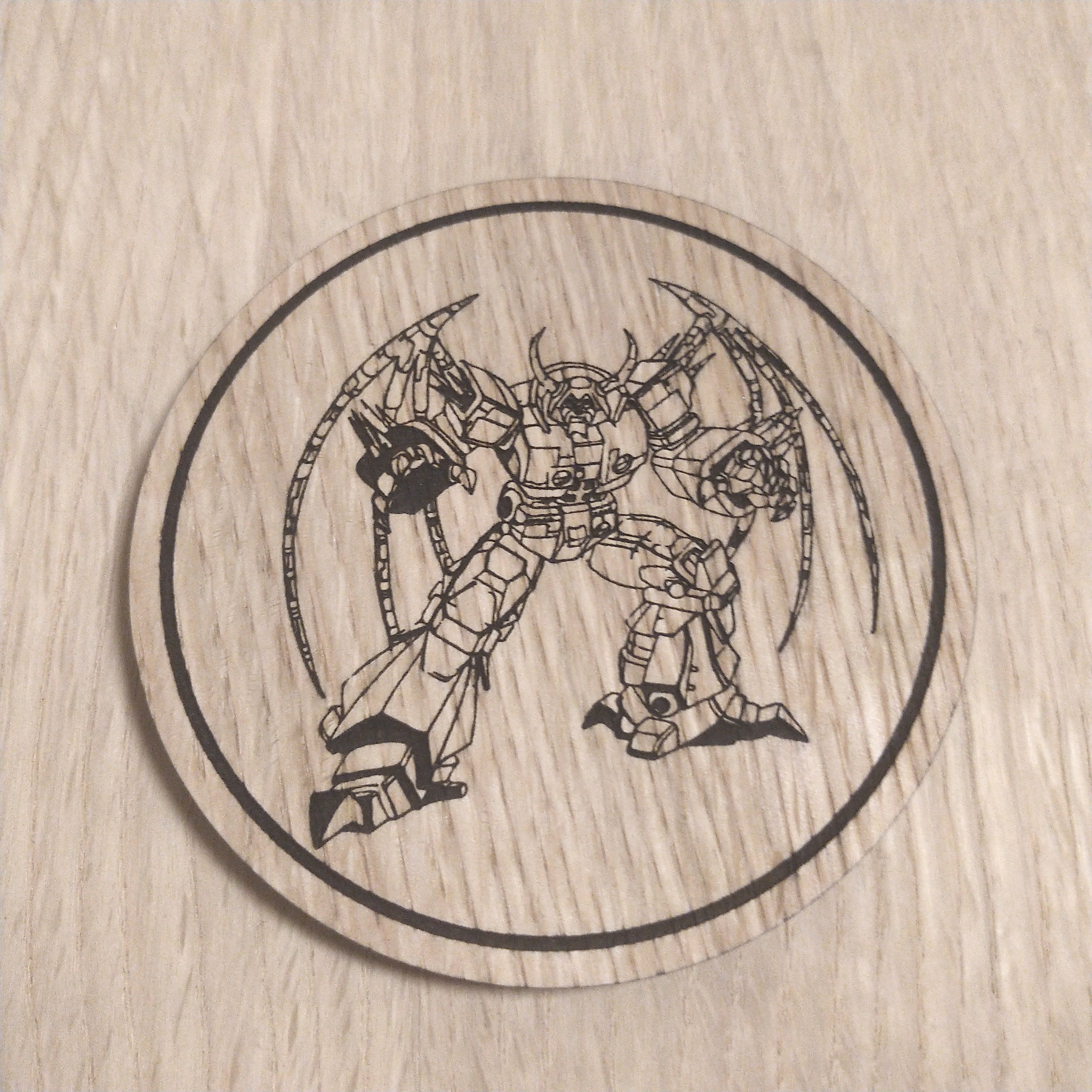 Laser cut wooden coaster. Transformers Unicron planet devourer   - Unique Gift lasercut