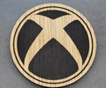 Laser cut wooden coaster. Video gamer X logo  - Unique Gift lasercut