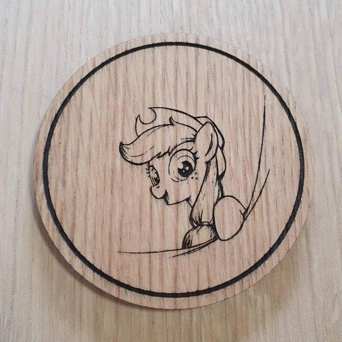 Laser cut wooden coaster. Cute my little pony  - Unique Gift lasercut