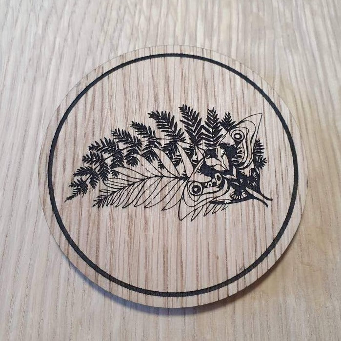 Laser cut wooden coaster. TLOU2 Ellie butterfly fern tattoo last of Us - Unique Gift lasercut
