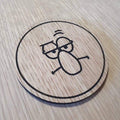 Laser cut wooden coaster. Spongebob pal squidward tentacles face - Unique Gift lasercut