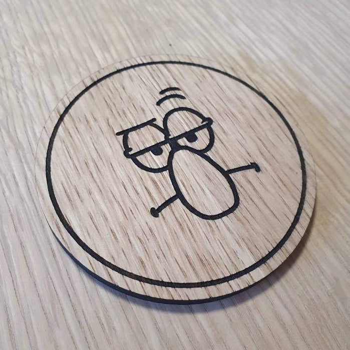 Laser cut wooden coaster. Spongebob pal squidward tentacles face - Unique Gift lasercut