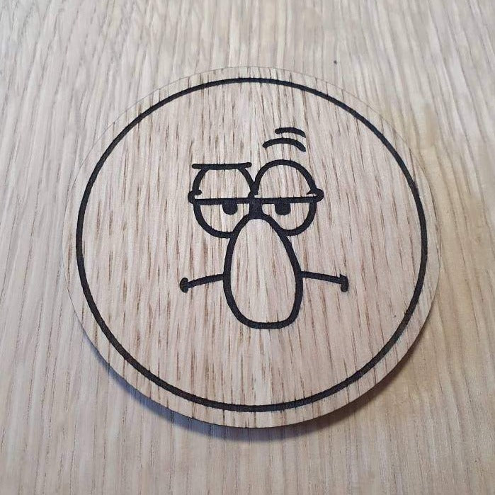 Laser cut wooden coaster. Spongebob pal squidward tentacles face - Unique Gift lasercut