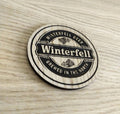 Laser cut wooden coaster. winter fell beer - Unique Gift lasercut
