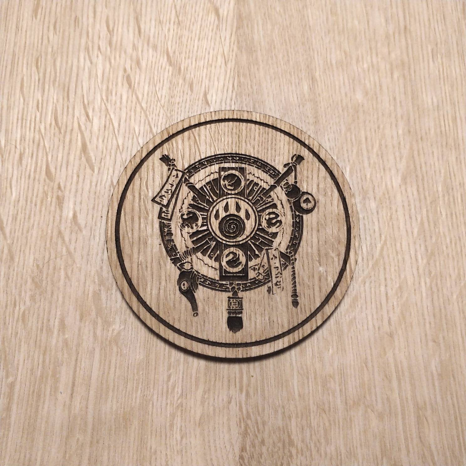 Laser cut wooden coaster. For the horde world of warcraft  - Unique Gift lasercut